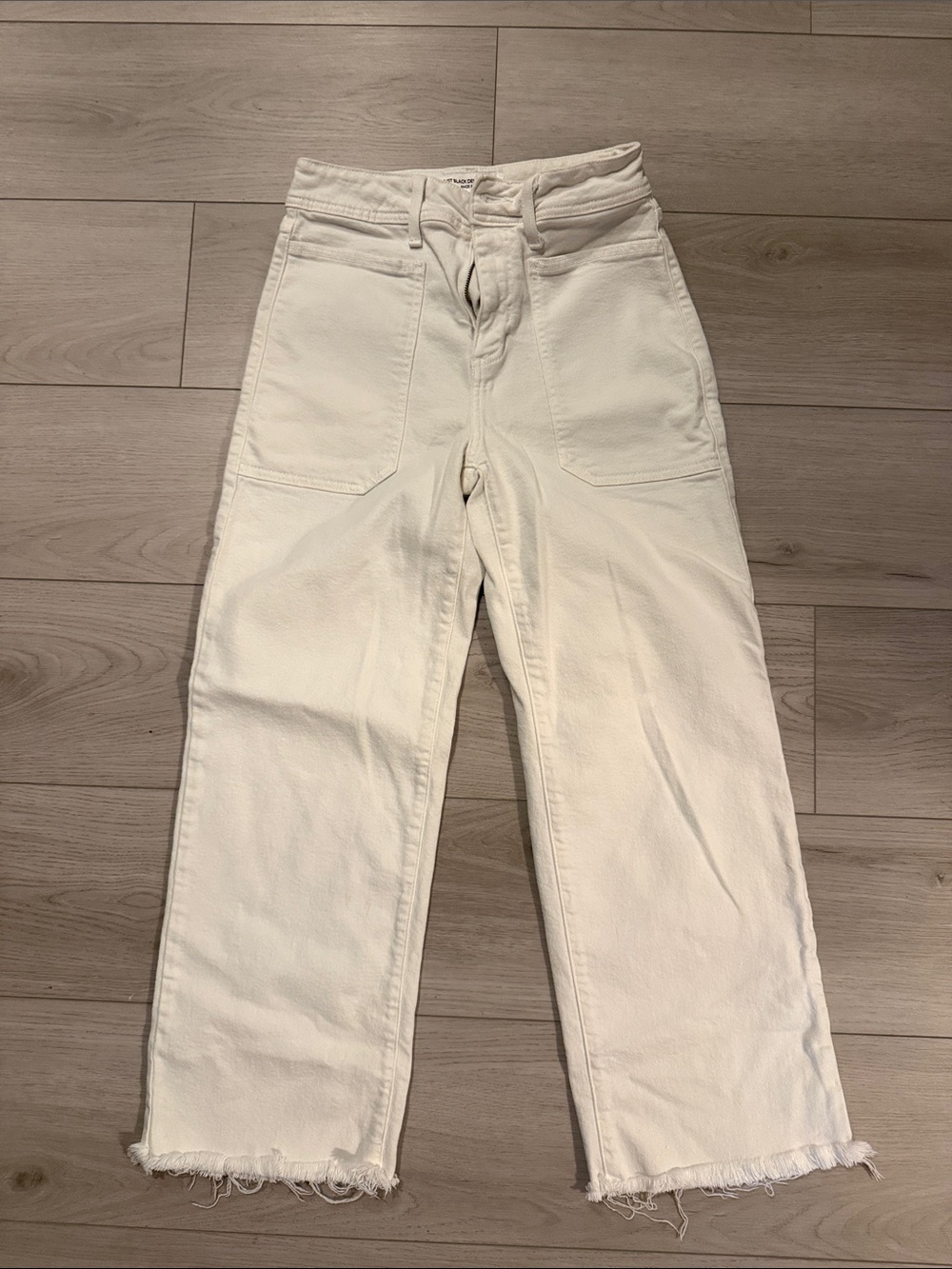 Just Black Straight Leg High-Rise Jeans - White